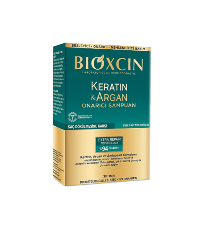 Bioxcin Keratin and Argan Therapy Shampoo 300 ml for damaged hair