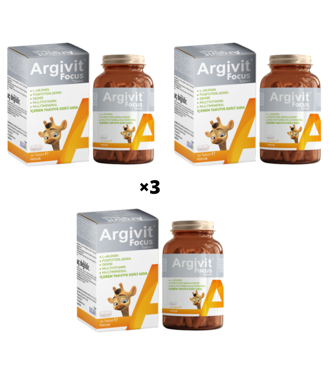 Argivit Focus For Adult 30 Tablets - 3 bottles offer
