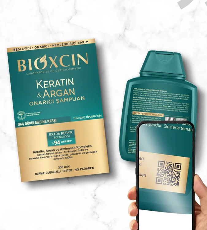 Bioxcin Keratin and Argan Therapy Shampoo 300 ml for damaged hair