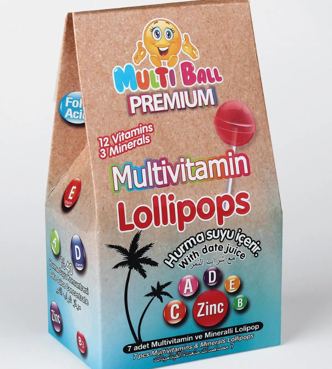 Multivitamins Luxury Date Lollipops - 12 vitamins - 3 minerals