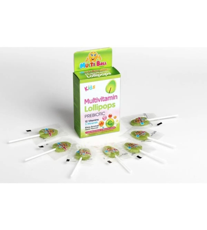 Children's multivitamin + prebiotic lollipop