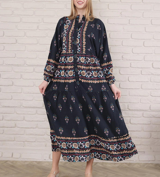 Women's  Knit Dress -  Large size - Mervemoda