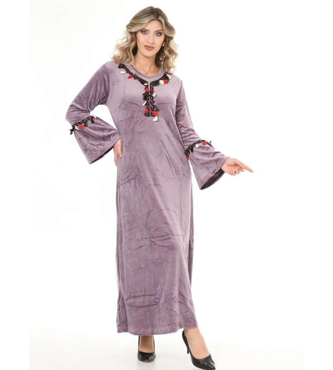 Women's Long velvet Dress - Mervemoda