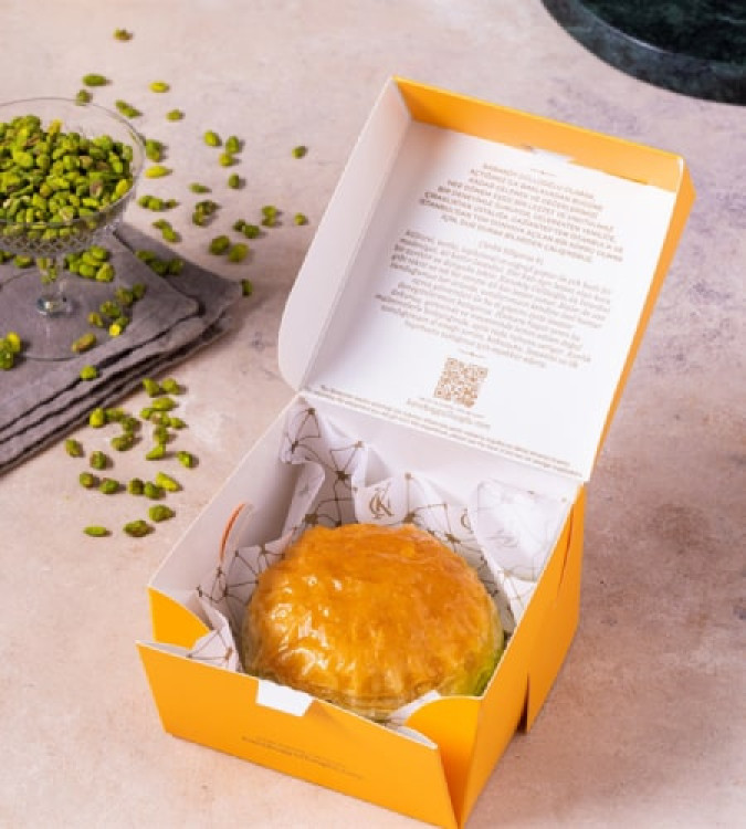 Pistachio baklava burger from Karaköy Güllüoğlu