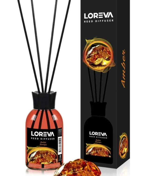 LOREVA - Air Freshener with Amber Scent Sticks - 110 ml