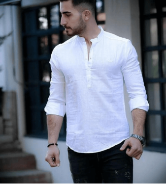 Men's long sleeve button down shirt