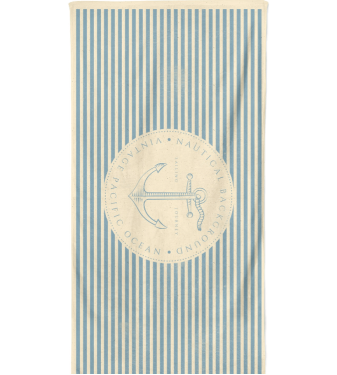 Anchor print beach towel