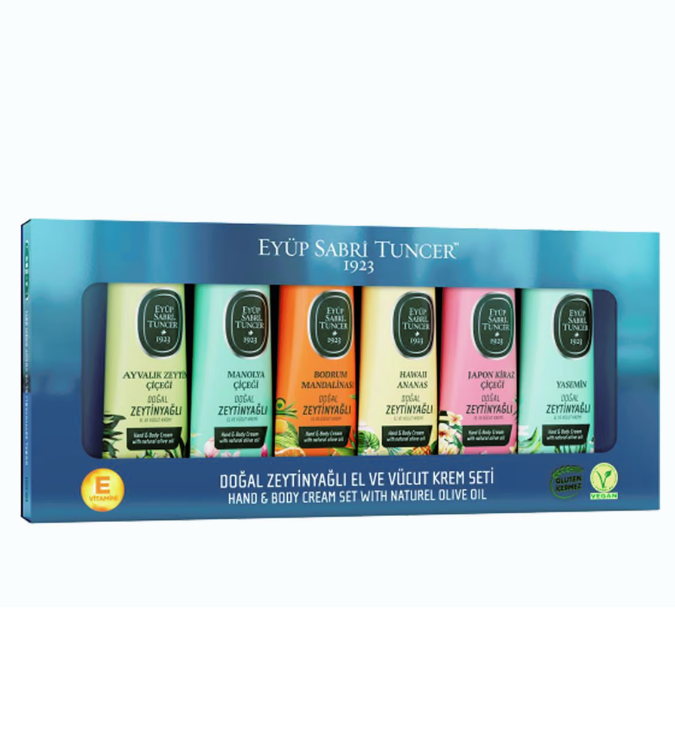 Natural Olive Oil Hand and Body Cream - 50 ml - Set of 6 pieces - EYÜP SABRI TUNCER
