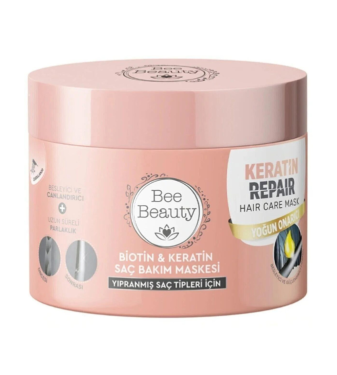 Hair Care Mask with Biotin and Keratin 300 ml - Bee Beauty