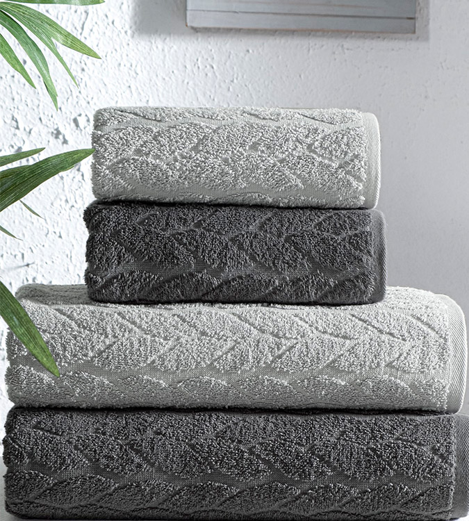 Mürdüm Home Bath Towel Set_ 4 Pieces