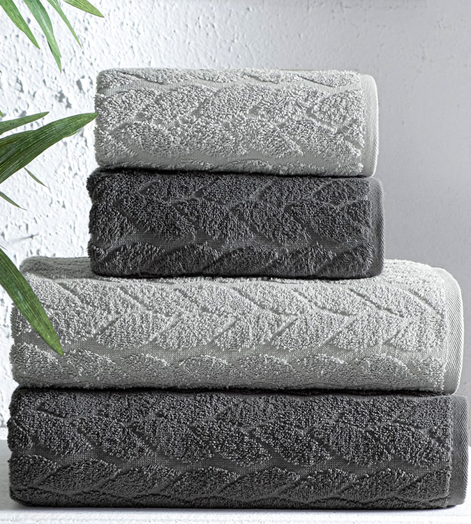 Mürdüm Home Bath Towel Set_ 4 Pieces