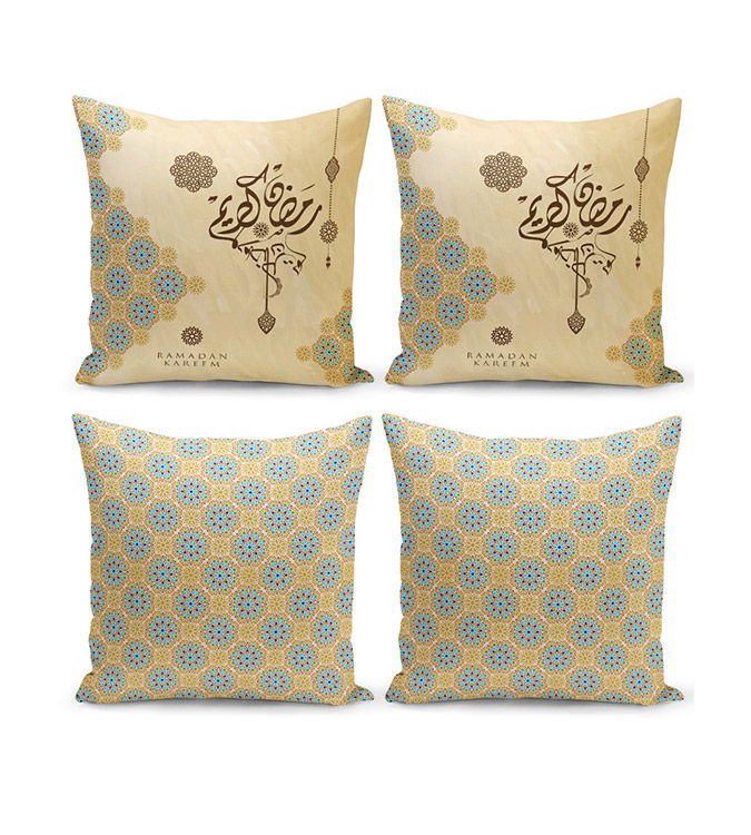 Ramadan Kareem printed cushion cover set of 4 pieces