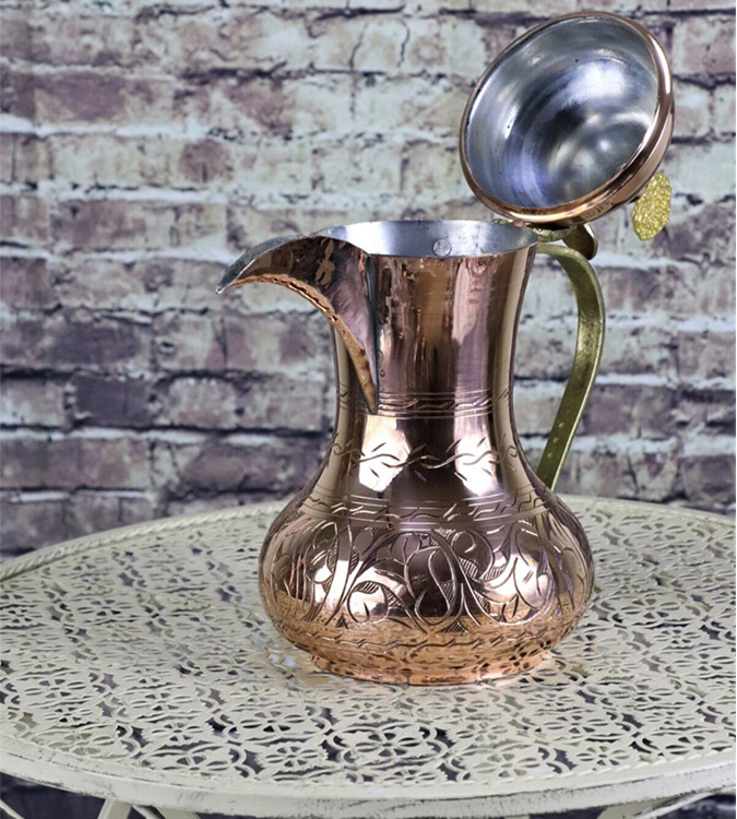 Sonay copper teapot (coffee-tea) embroidered