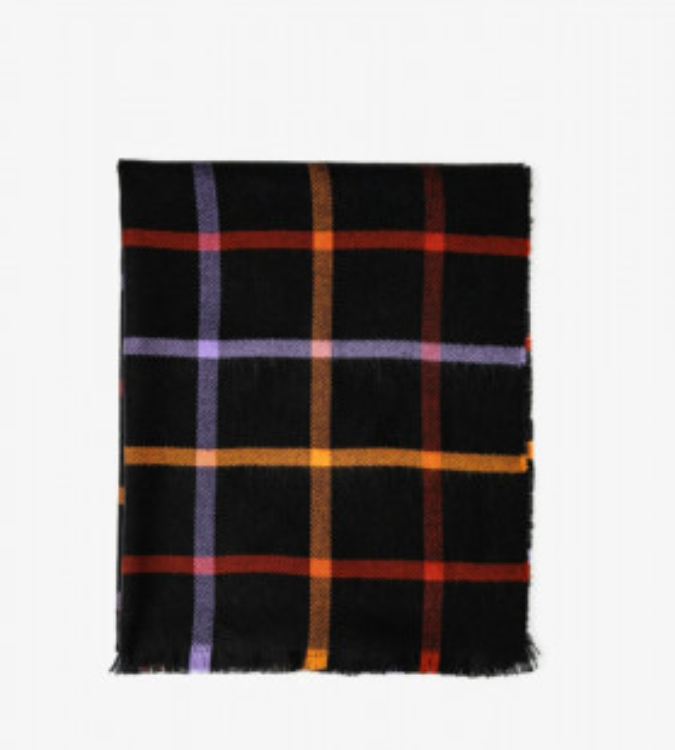 Women's Black Checkered Scarf - Koton