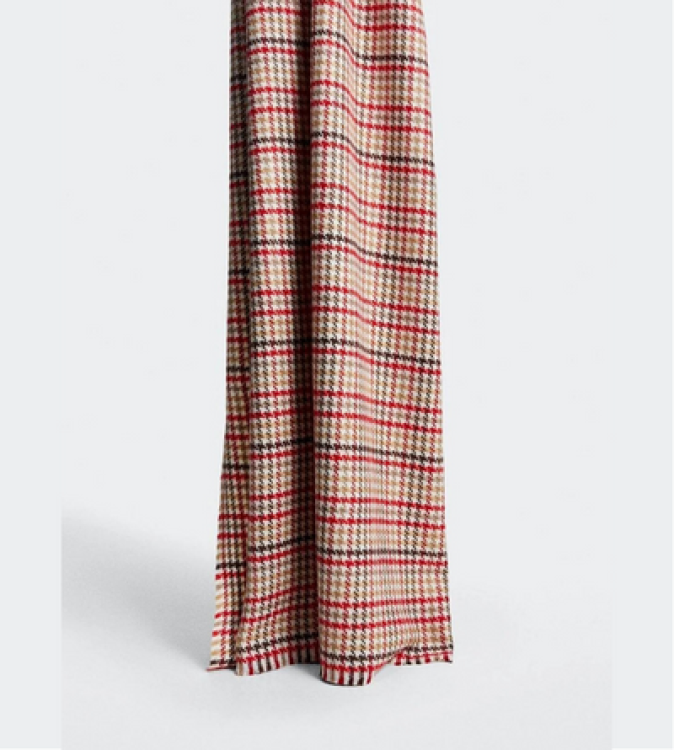 Crowbar Patterned Knitted Scarf - Mango