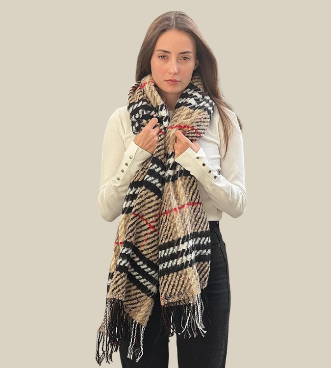Luxurious Bouclé Wool Scarf - Novon