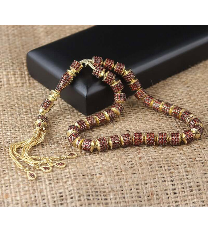 Sterling Silver Rosary 925  with Zircon Stone