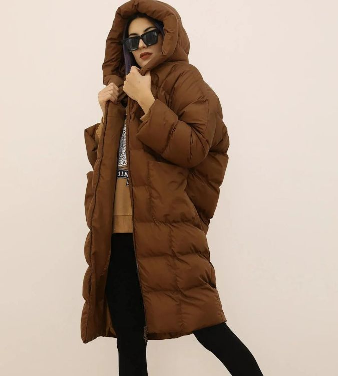 Women's long puffer coat