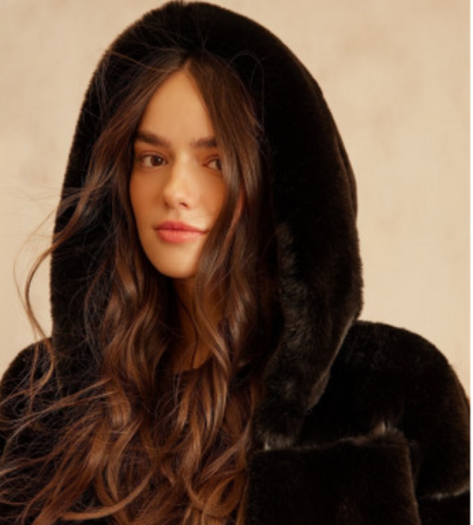 Fur Coat with a hat