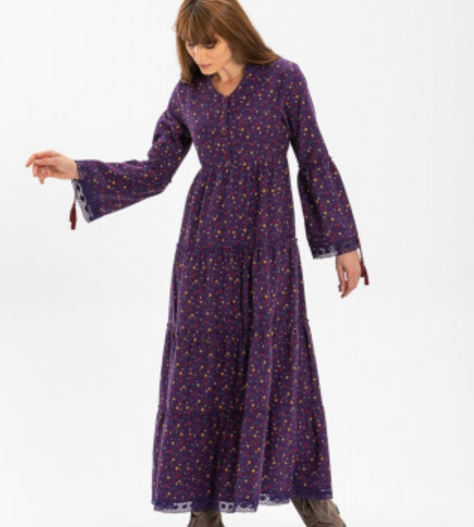 Purple cotton dress