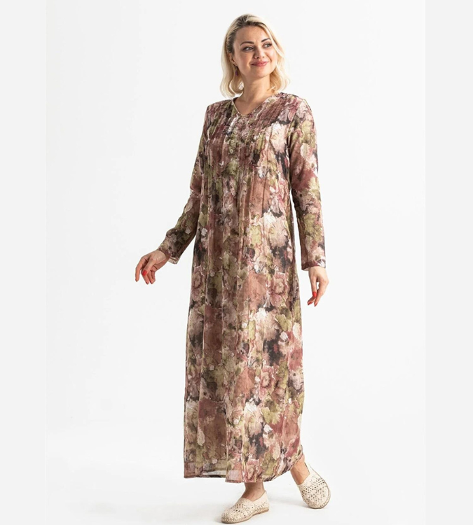 Long cotton voile dress