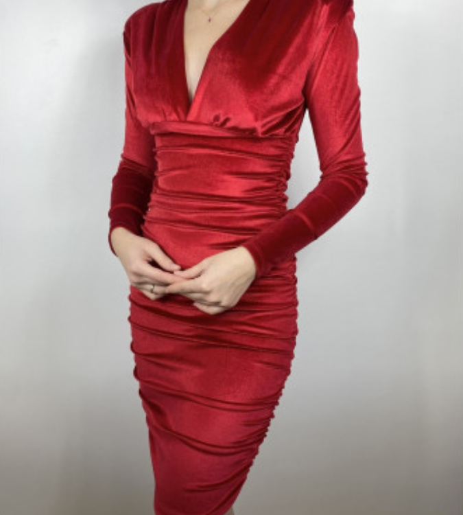  Red Velvet Dress