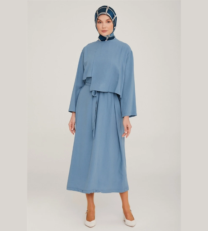 Armine Dress Gray Blue