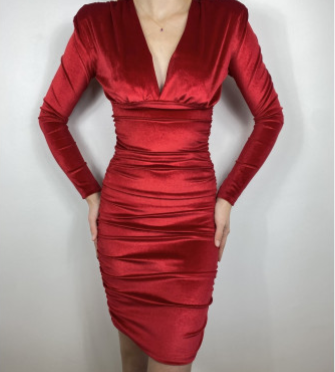  Red Velvet Dress