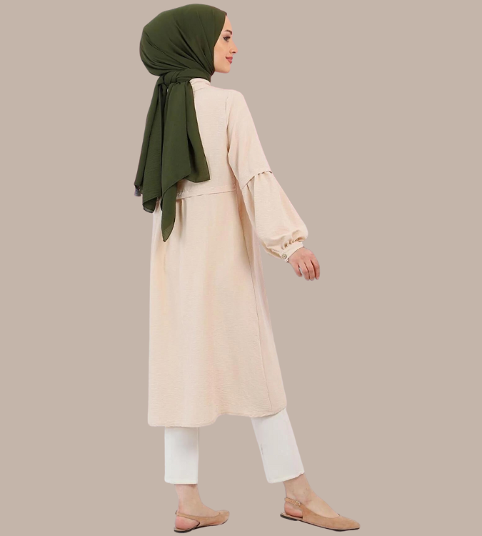 Tesettür Dunyası's beige tunic