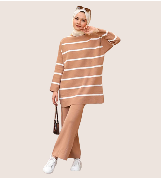 Striped Knitwear Set