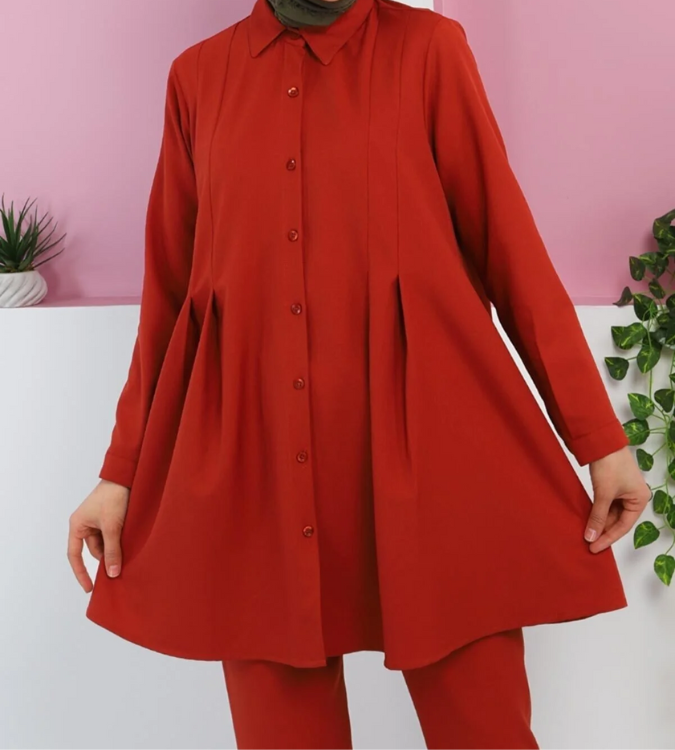 Two-piece veiled set