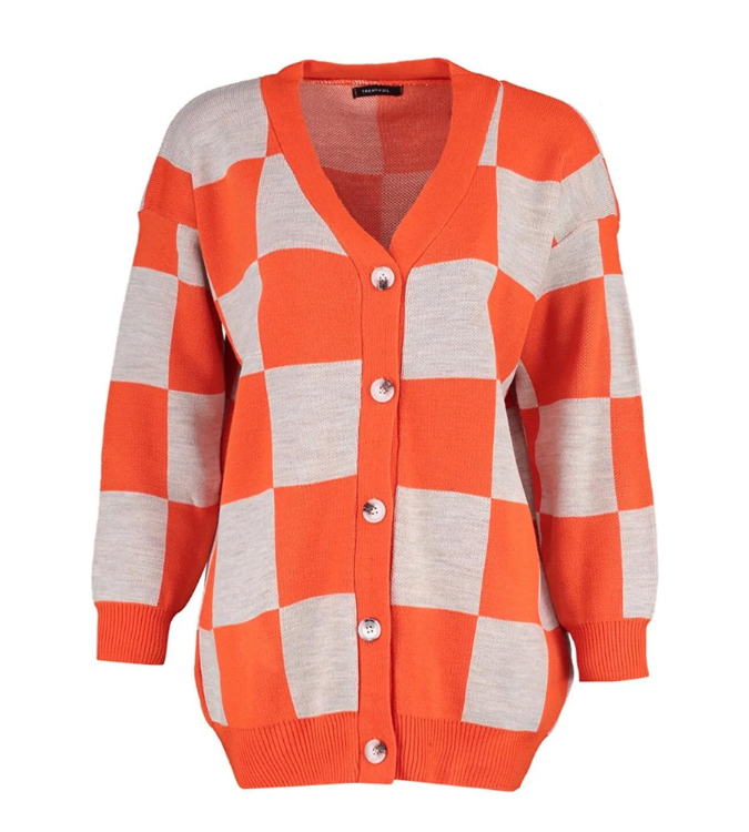 Orange checkered jacket