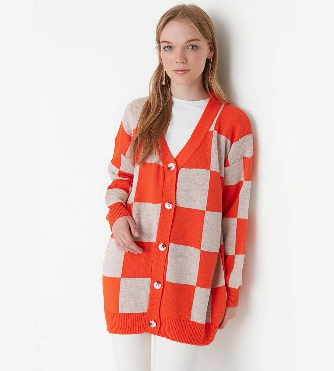 Orange checkered jacket