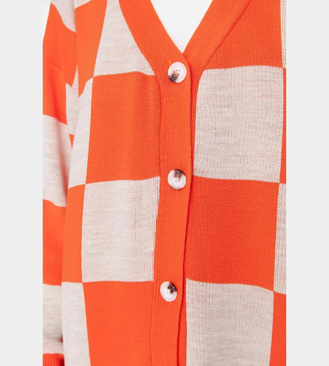 Orange checkered jacket