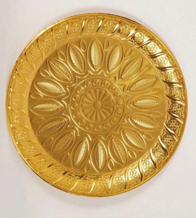 Ottoman Turkish coffee cups set for 6 people, golden