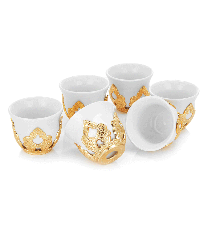 Arabic coffee cups set for 6 people