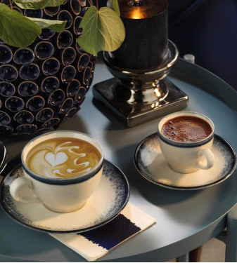 Tea and  Nescafe cups set - for 6 persons - Kütahya Porselen