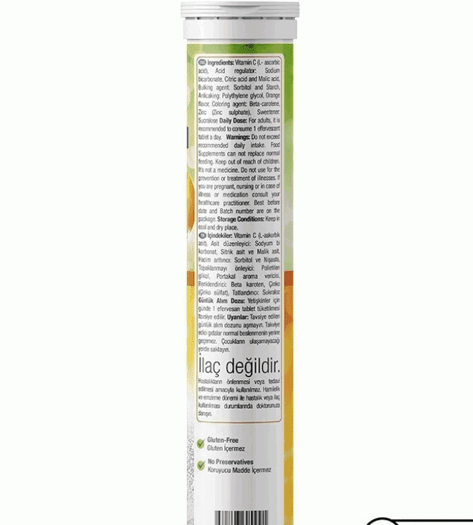 Nature's Supreme Vitamin C + Zinc 20 Effervescent Tablets 2 Pieces