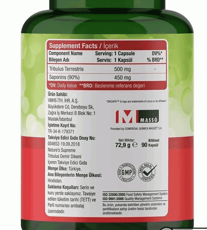 Nature's Supreme Tribulus Terrestris 90 Capsules