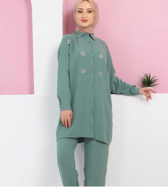 Two-Piece Veiled Set - Tesettür Dünyası