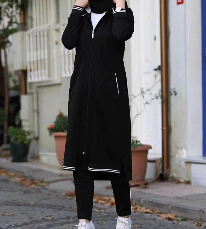 Women's black sports suit