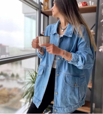 Women's blue jeans jacket