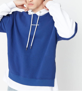 Men's oversize cotton sweatshirt with hat