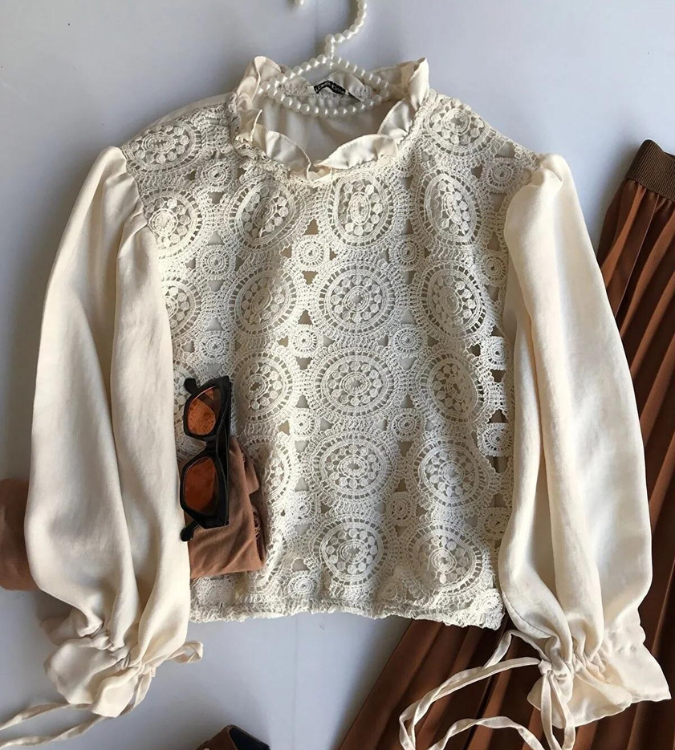 Women's Crochet Blouse - Hepsi Moda