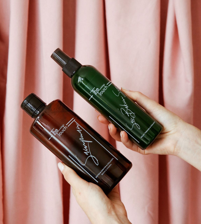 Hair care set - keratin shampoo + hair care water - The Touch