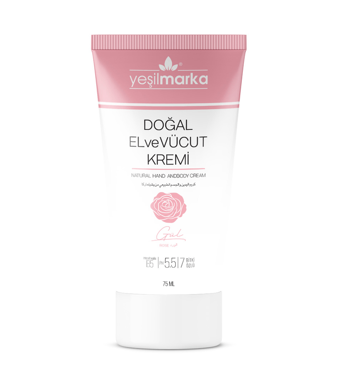 Natural hand and body cream with rose scent, 75 ml from YeşilMarka