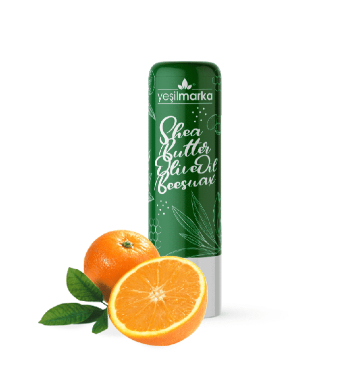 Natural orange flavored lip balm from YeşilMarka