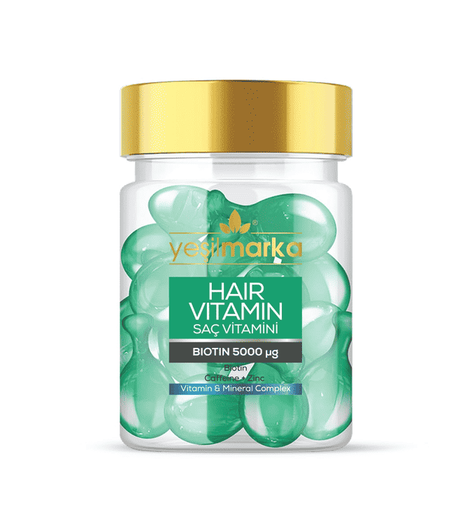 Hair vitamin from YeşilMarka biotin and caffeine