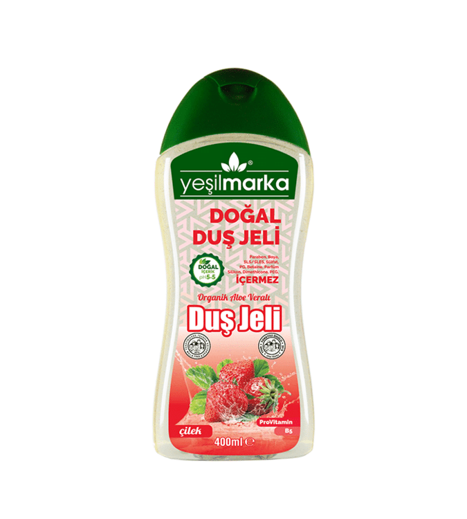 Natural Shower Gel - Strawberry - YeşilMarka