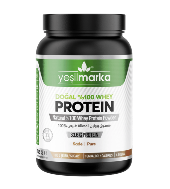 Natural unflavored whey protein powder 748 g from YeşilMarka